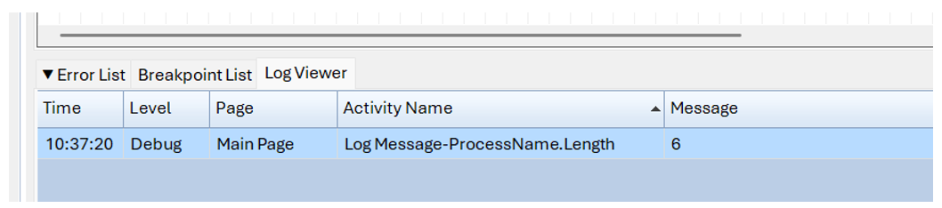 Log Viewer Çıktısı